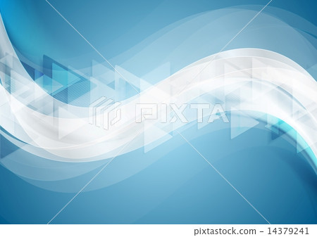 Abstract tech wavy geometric background - Stock Illustration [14379241 ...