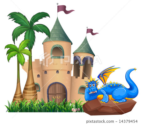 A dragon across the castle - Stock Illustration [14379454] - PIXTA