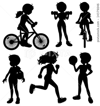 Silhouette girl Silhouette girl 14379846