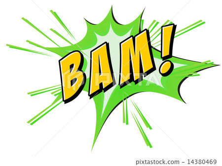 Bam flash on white 14380469