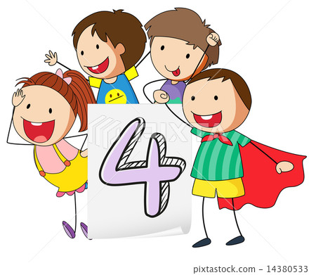  Number 4 - Stock Illustration [14380533] - PIXTA