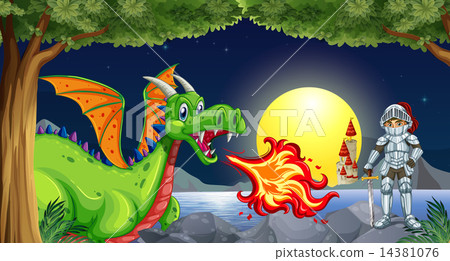 Dragon and knight Dragon and knight 14381076