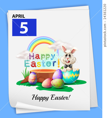 An April 5 calendar 14381220