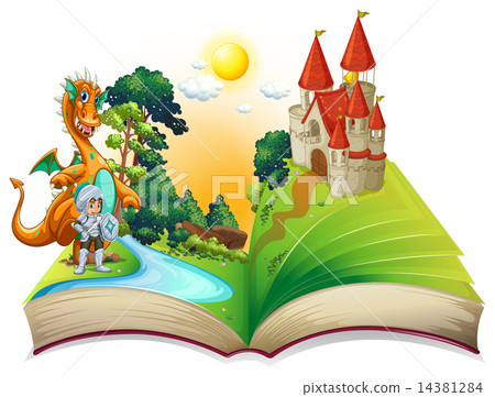 Dragon and book 14381284