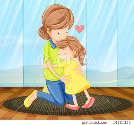 A child hugging her mother 14381331