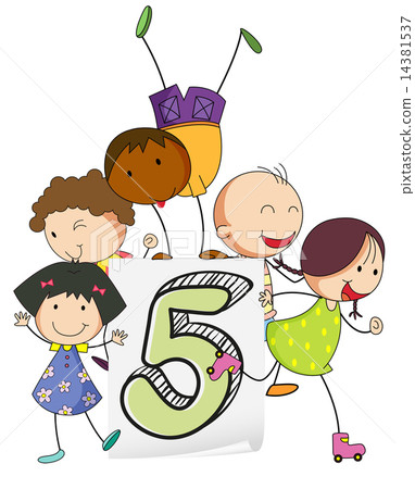Number 5 - Stock Illustration [14381537] - PIXTA