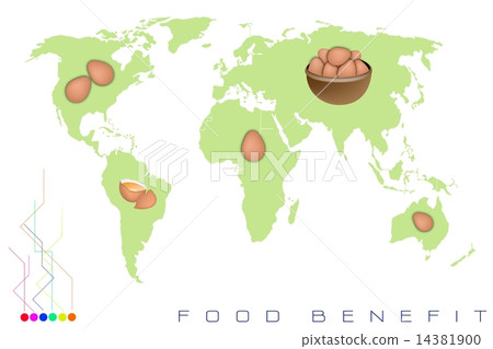 World Map with Egg Production and Consumption 14381900