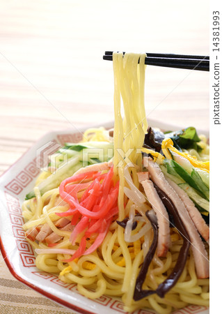 Chilled Chinese chinese bird's eye view with chopsticks Chilled Chinese chinese bird's eye view with chopsticks 14381993