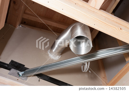 Housing construction work Exhaust duct pipe of toilet 14382505