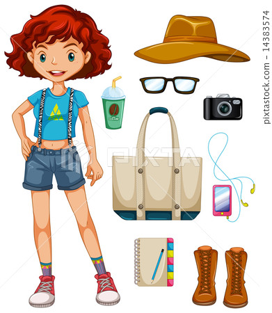 Girl hipster Girl hipster 14383574