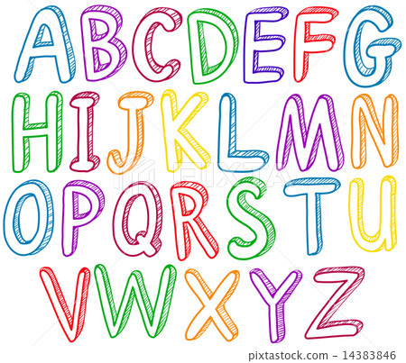 Rainbow alphabet - Stock Illustration [14383846] - PIXTA