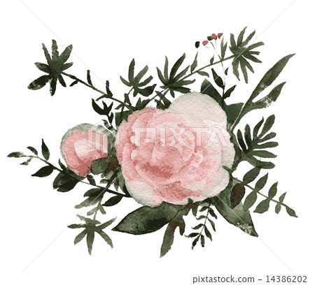 Hand Painted flowe vector 14386202