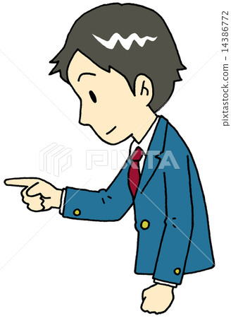 指向學生簡介男人 指向學生簡介男人 14386772