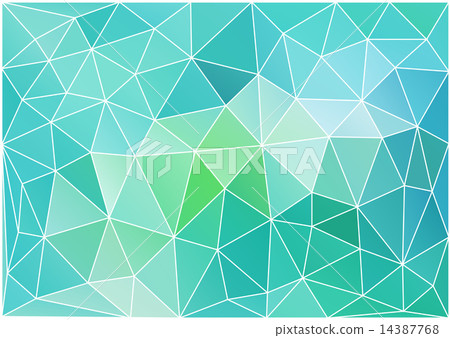abstract teal low poly background, vector 14387768