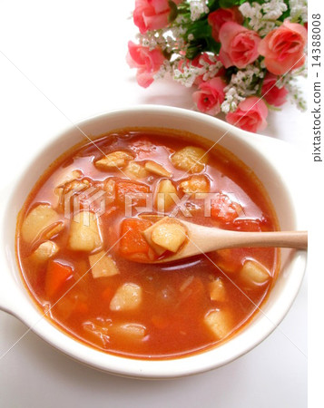 照片素材(图片 蔬菜通心粉汤 蔬菜汤 番茄汤