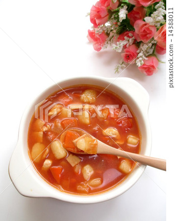 图库照片 蔬菜通心粉汤 蔬菜汤 番茄汤