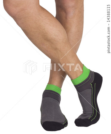 Male legs in socks. Isolated on white Male legs in socks. Isolated on white 14388115