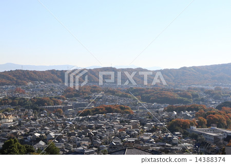 View of Ikoma city from the grounds of Hozan-ji Temple 14388374