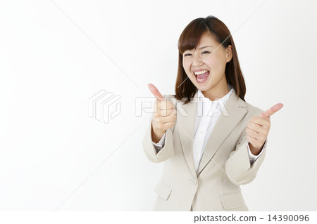 A happy business woman A happy business woman 14390096