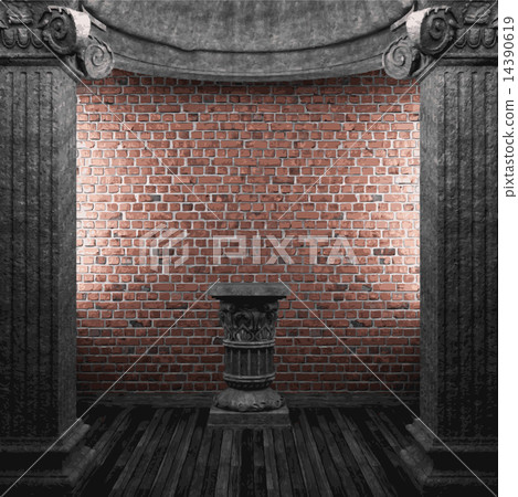 vector stone columns and pedestal - Stock Illustration [14390619] - PIXTA