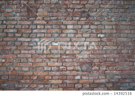 Old vintage grunge urban street rusty brickwall background texture. 14392516