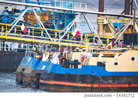 Ships moored at a shipyard 14392752