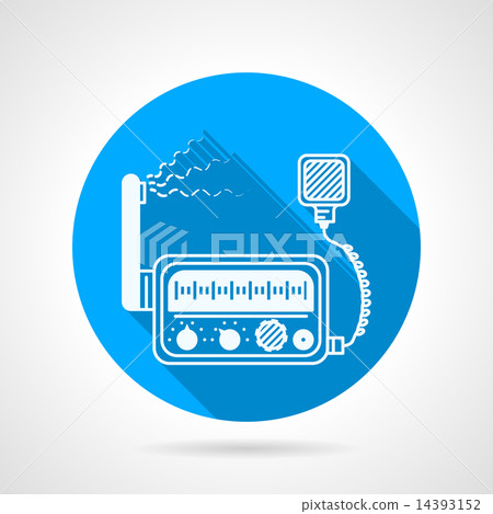 VHF radio station round vector icon 14393152