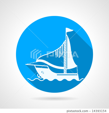 Sea yacht round vector icon - Stock Illustration [14393154] - PIXTA