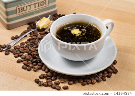 Black coffee with added butter Black coffee with added butter 14394554