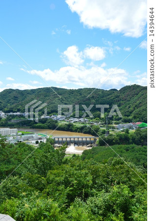 "Nishiura Dam" viewed from Komoro Castle (Komoro City, Nagano Prefecture) "Nishiura Dam" viewed from Komoro Castle (Komoro City, Nagano Prefecture) 14394644