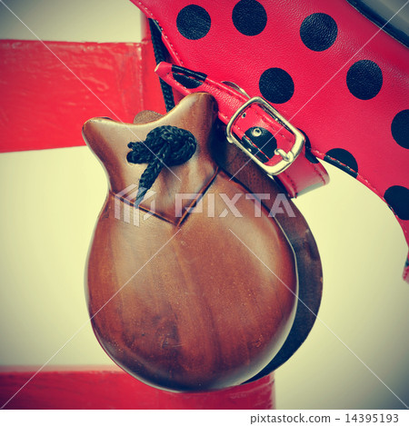 castanets and flamenco shoes 14395193