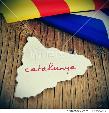 catalunya, catalonia written in catalan in a piece of paper in t catalunya, catalonia written in catalan in a piece of paper in t 14395217