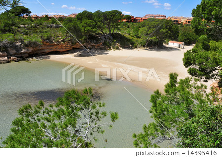 Cala Calafato beach in Ametlla de Mar, Spain 14395416