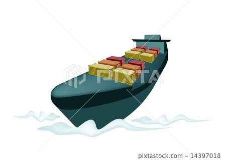 Stack of Cargo Container on Cargo Ship Stack of Cargo Container on Cargo Ship 14397018