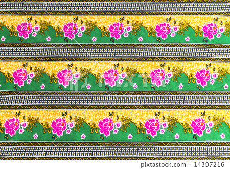 Beautiful pink flower pattern on batik Beautiful pink flower pattern on batik 14397216