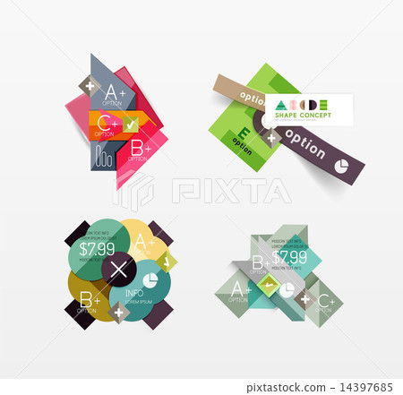 Set of vector abstract geometric layout - Stock Illustration [14397685 ...