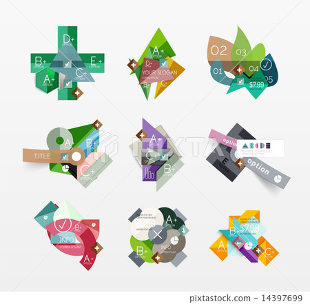 Set of vector abstract geometric layout - Stock Illustration [14397699 ...