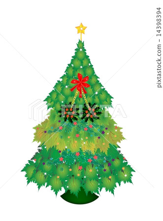 Baubles Christmas Holly on Maple Christmas Tree 14398394