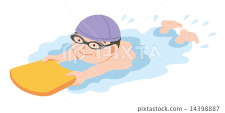 Elderly people swimming - Stock Illustration [14398887] - PIXTA