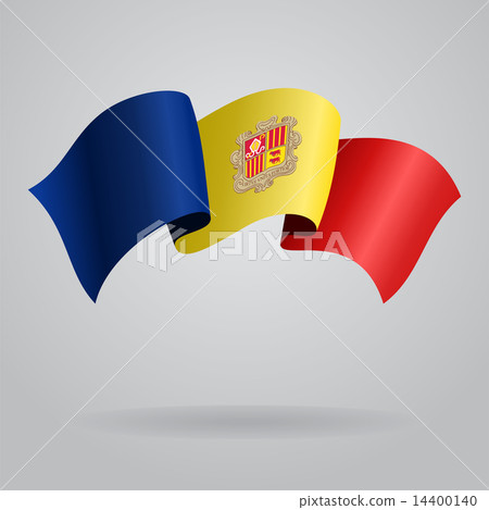 Andorran waving Flag. Vector illustration 14400140