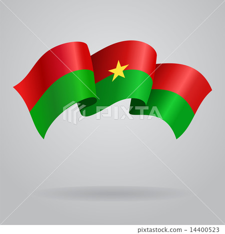 Burkina Faso waving Flag. Vector illustration 14400523