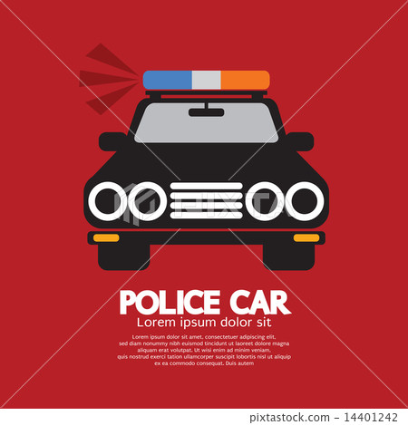 Front View Of Police Car 14401242