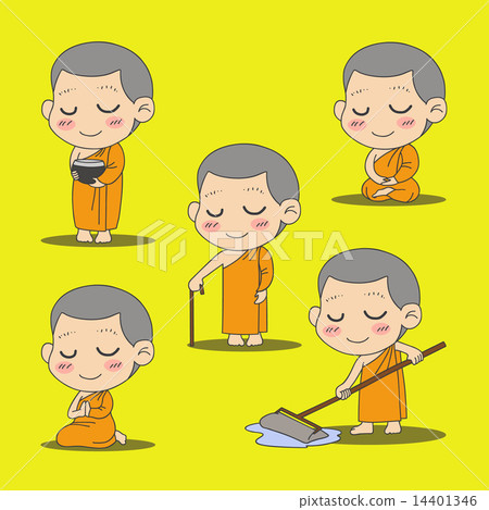 monk cartoon monk cartoon 14401346