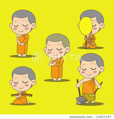 monk cartoon monk cartoon 14401347