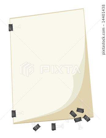A Blank Clipboard with Group of Paper Clip A Blank Clipboard with Group of Paper Clip 14401438