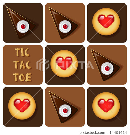 Tic-Tac-Toe of cookie and cake Tic-Tac-Toe of cookie and cake 14401614