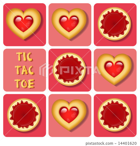 Tic-Tac-Toe of pudding and cookie 14401620