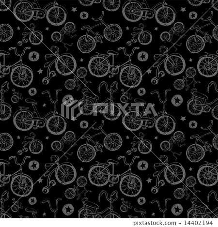 Seamless background with bicycles 14402194