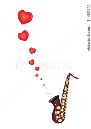 A Musical Bass Saxophone Playing Love Song 14402391