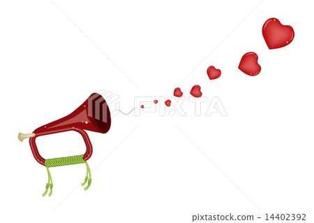 A Musical Bugle Blowing A Lovely Heart A Musical Bugle Blowing A Lovely Heart 14402392